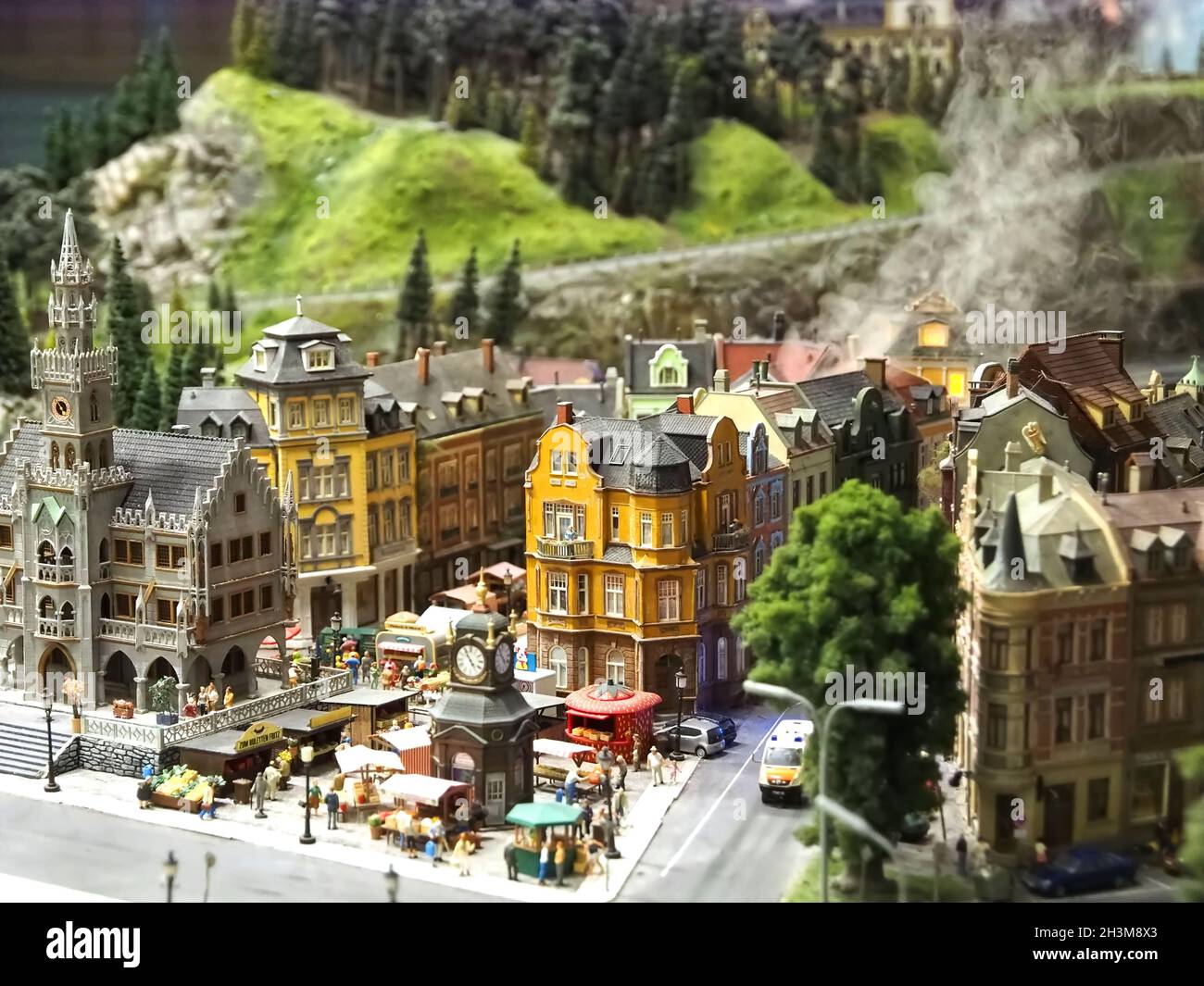 Inside the biggest model railroad of the world Miniatur Wunderland in Hamburg in Germany Stock Photo