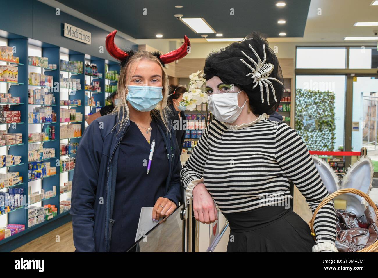 Bantry, West Cork, Ireland. 29th Oct, 2021. Last Friday, the Bantry Business Association hosted a Spooky Dress Up Day in Bantry. Credit: Karlis Dzjamko/Alamy Live News Stock Photo