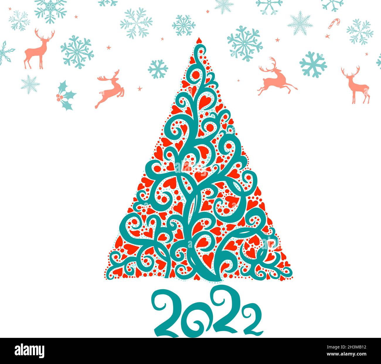 Abstract beautiful Christmas tree. Vector illustration Stock Vector ...