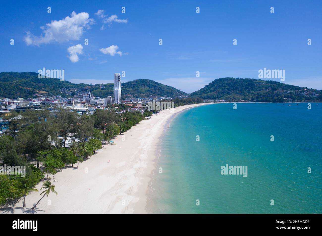 Patong Beach , popular tourist destination in Phuket , Thailand Stock Photo