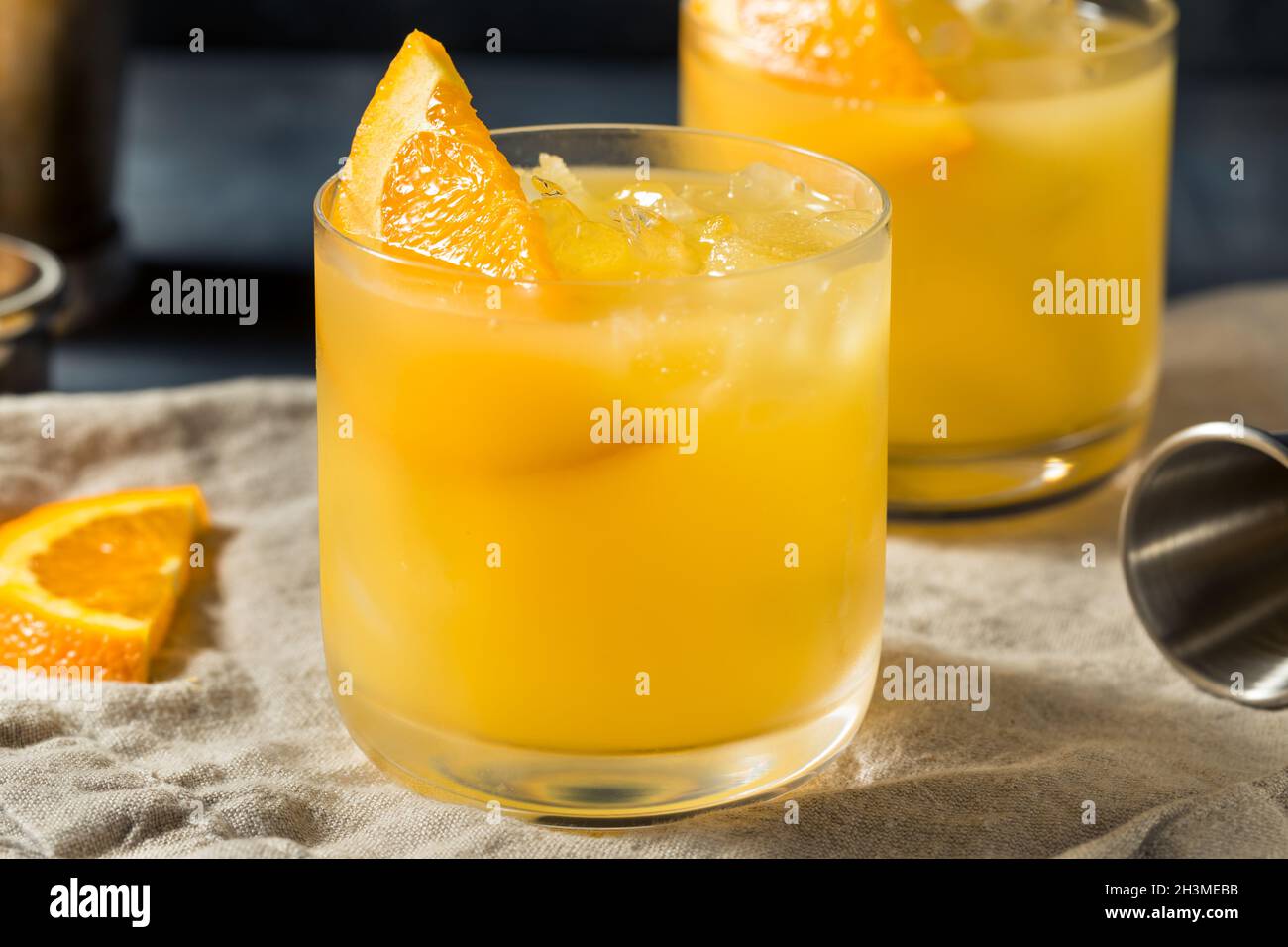 Boozy Vodka Brass Monkey Cocktail with Orange Juice Stock Photo Alamy