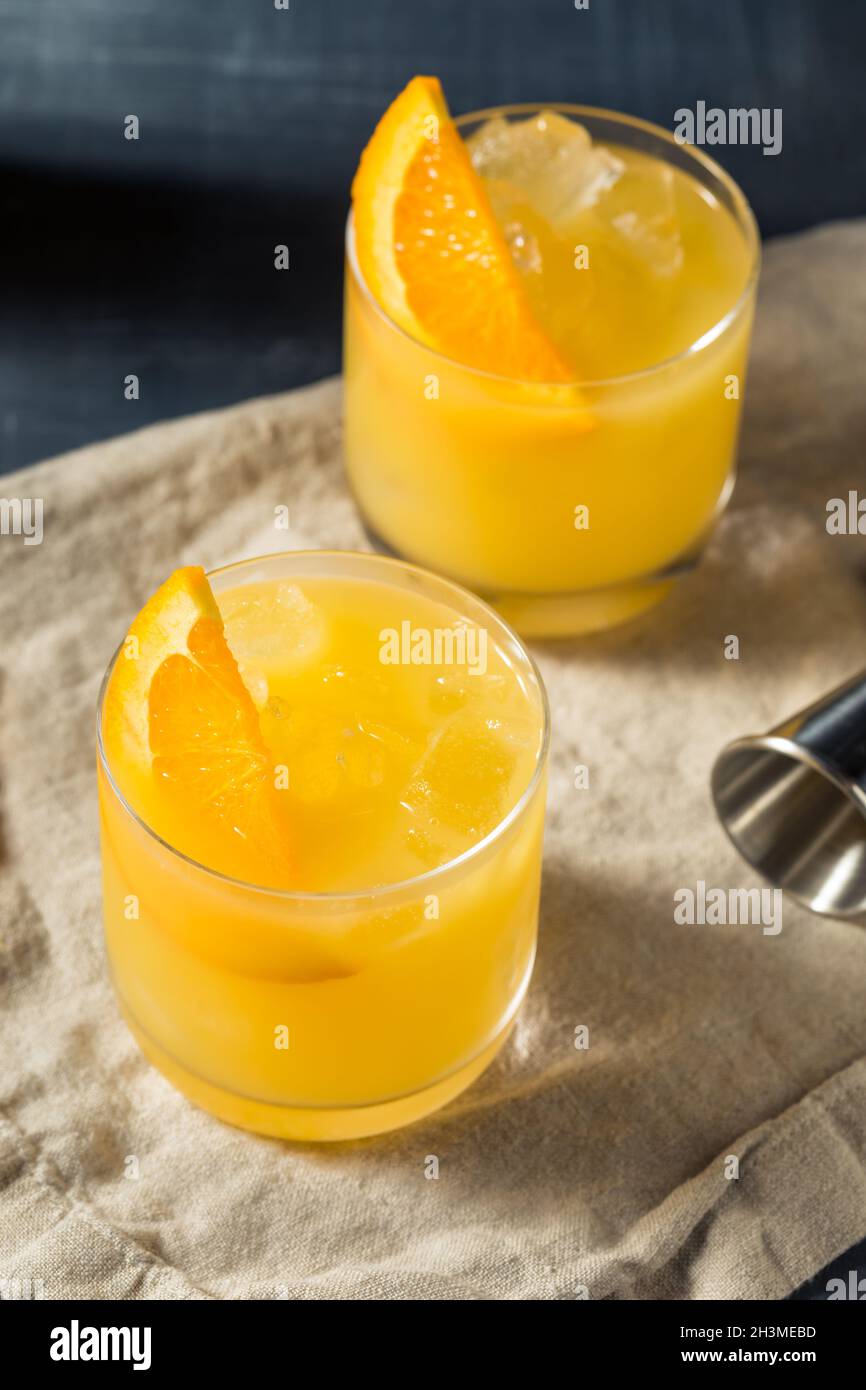 Boozy Vodka Brass Monkey Cocktail with Orange Juice Stock Photo Alamy