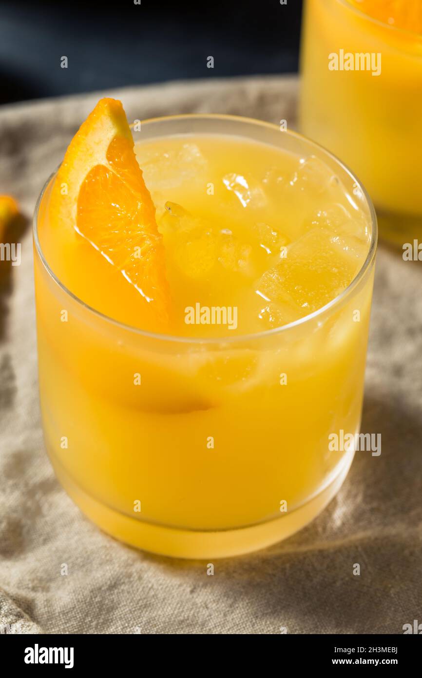 Boozy Vodka Brass Monkey Cocktail with Orange Juice Stock Photo Alamy