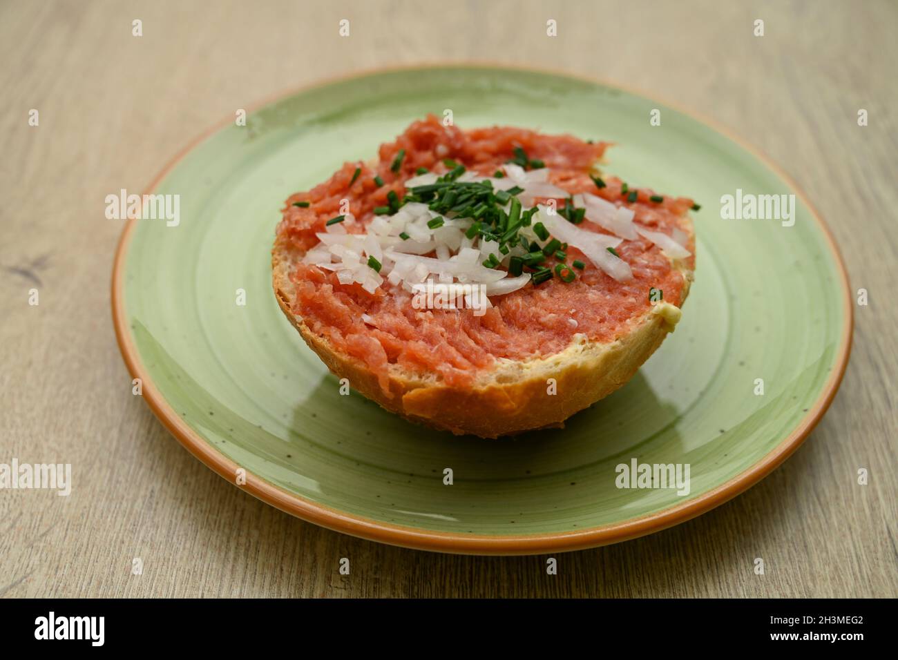 Mettbrötchen Stock Photo