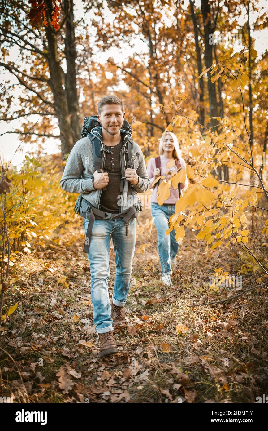 Females hiking hi-res stock photography and images - Alamy