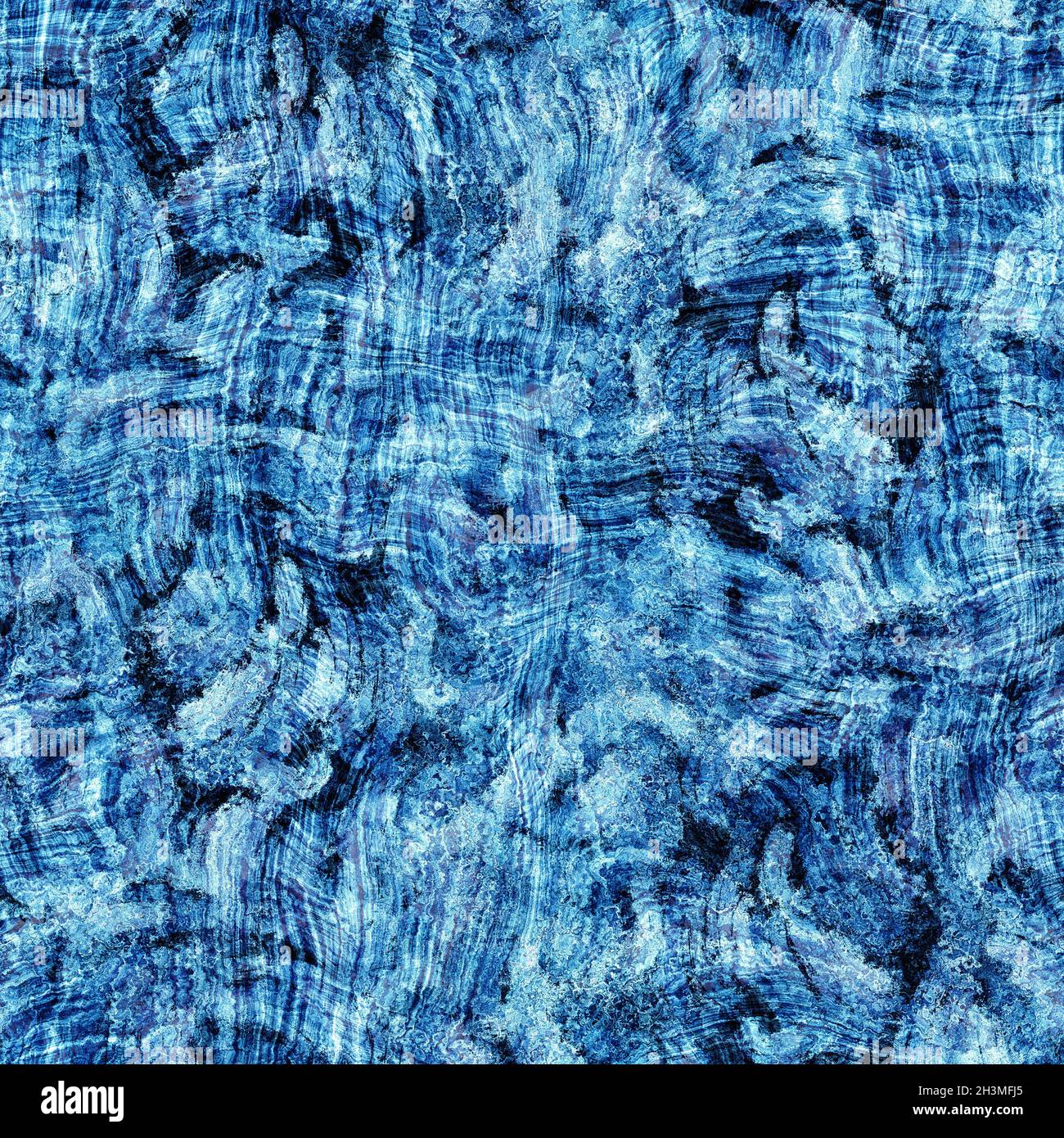 Seamless indigo block print texture on navy blue woven effect ...