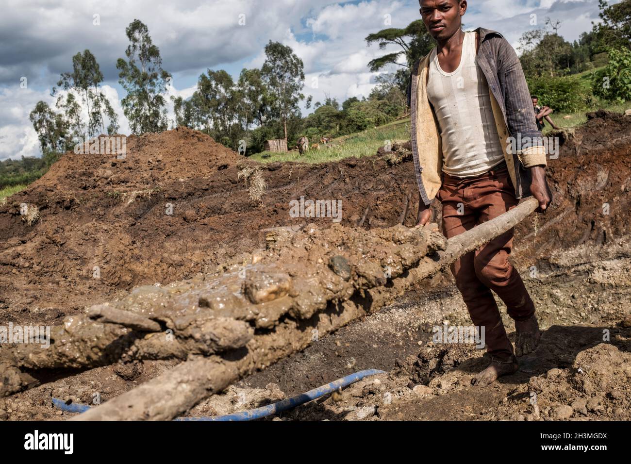 Illegal artisanal gold mining in Ethiopia, Africa Stock Photo Alamy
