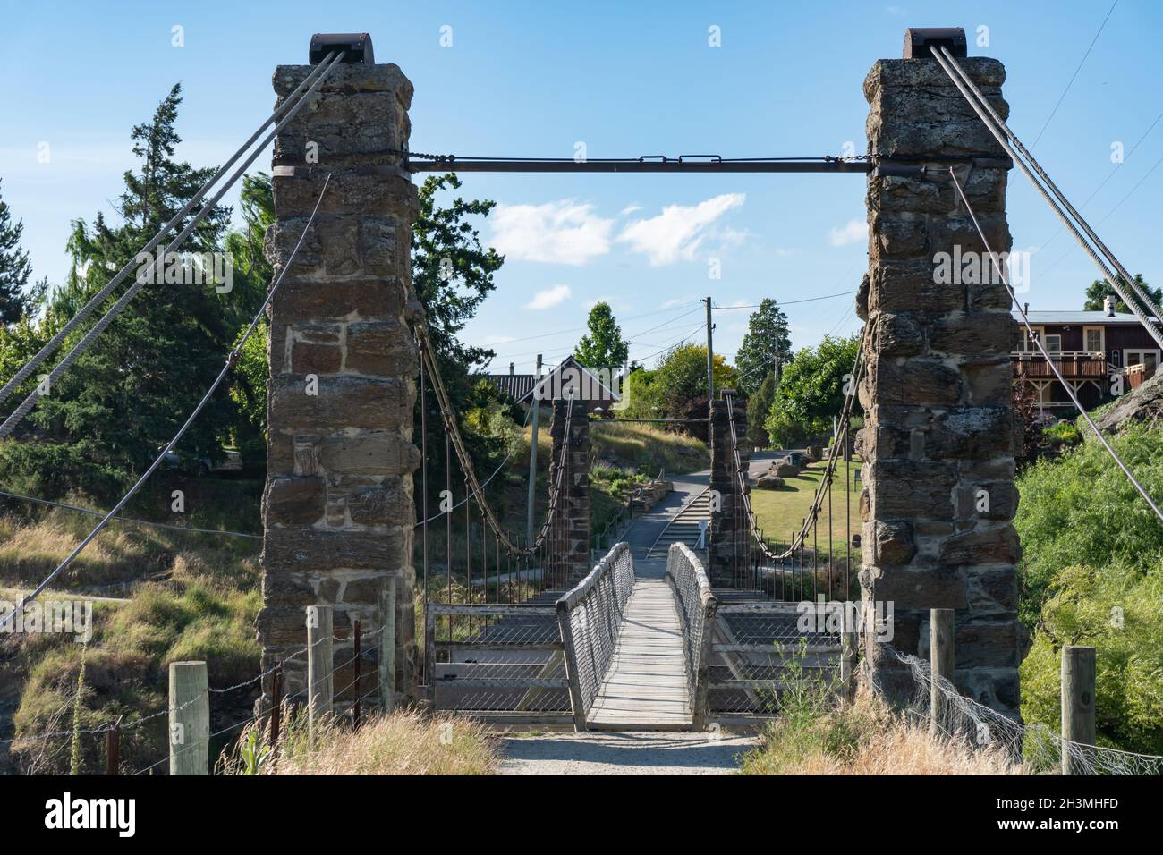 Beautiful historic bridge in Alexandra New Zealand Stock Photo