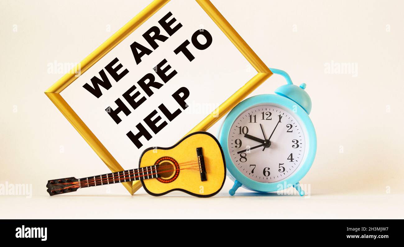 Fresh Look at We Re Here To Help Text On Photo Frame Near