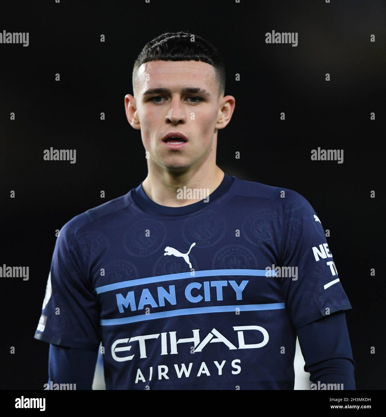 Manchester City's Phil Foden during the game at the Amex Stadium, Brighton. Picture Credit : © Mark Pain / Alamy Stock Photo