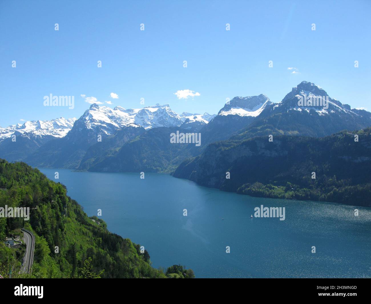 Berge in den Schweizer Alpen Stock Photo