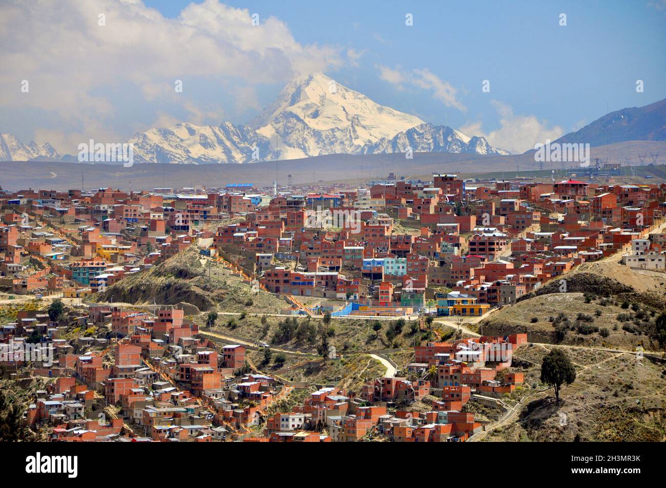 El Alto, La Paz, Bolivia. Panoramic view. Stock Photo