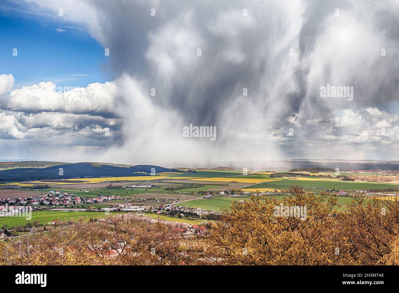 Rain cloud with cloudburst Stock Photo - Alamy