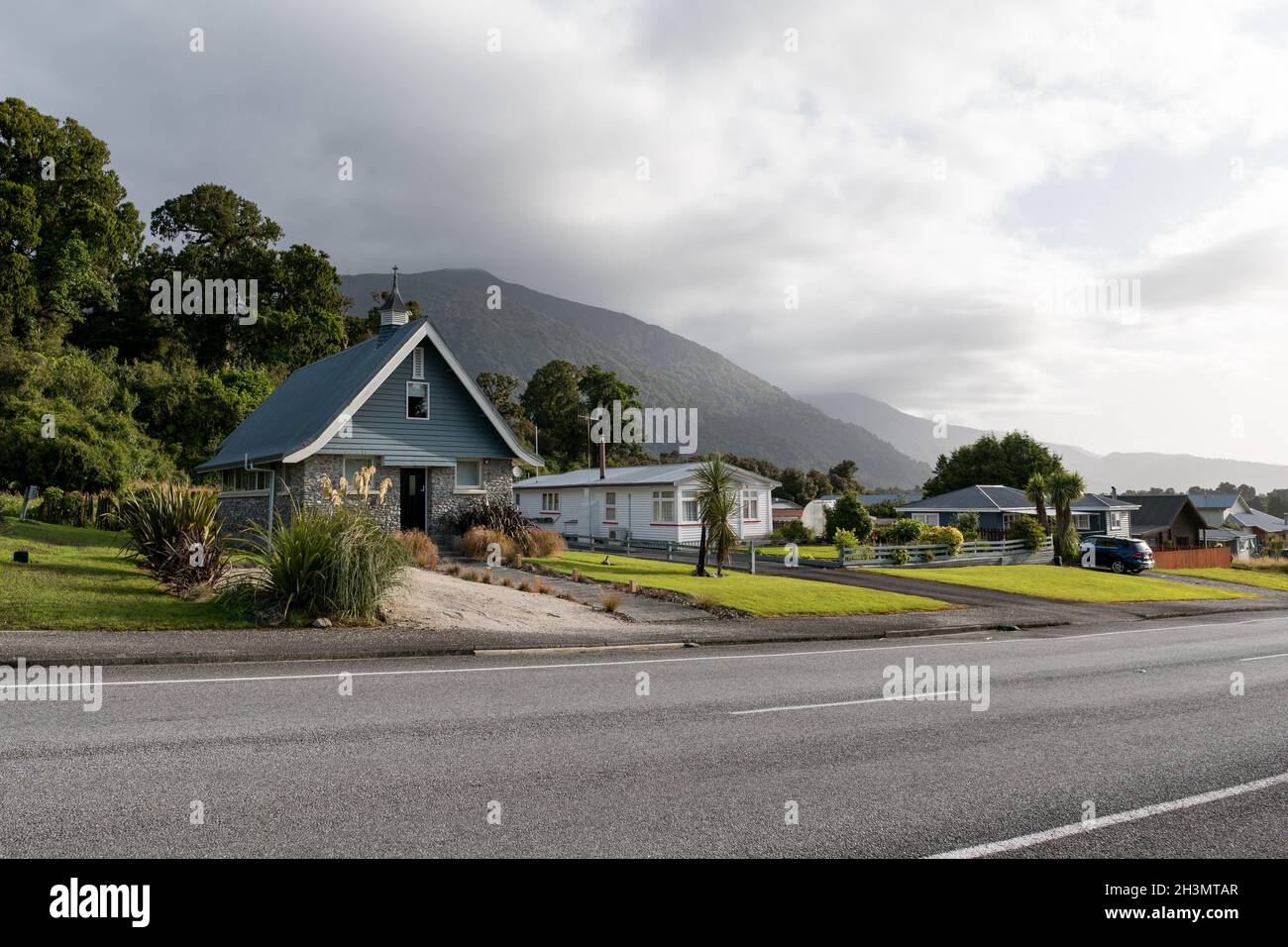 Franz Josef village New Zealand Stock Photo