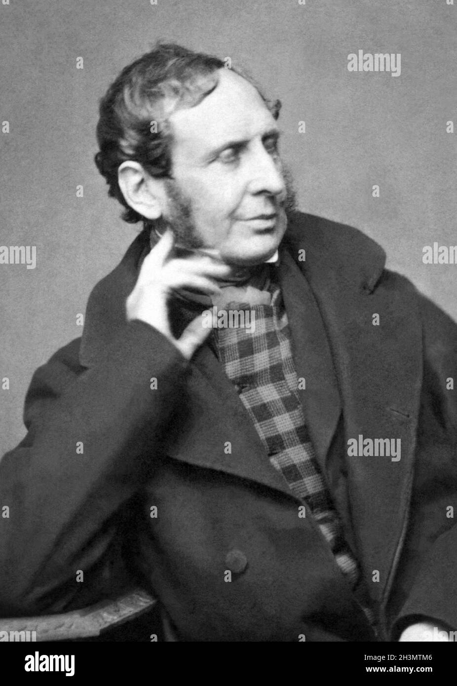 Vice-Admiral Robert FitzRoy (1805-1865) in a portrait from the early to mid 1860s. FitzRoy was an English officer of the Royal Navy, a scientist, meteorologist, hydrographer, and the 2nd Governor of New Zealand. He achieved lasting fame as the captain of HMS Beagle during Charles Darwin's famous voyage. Stock Photo