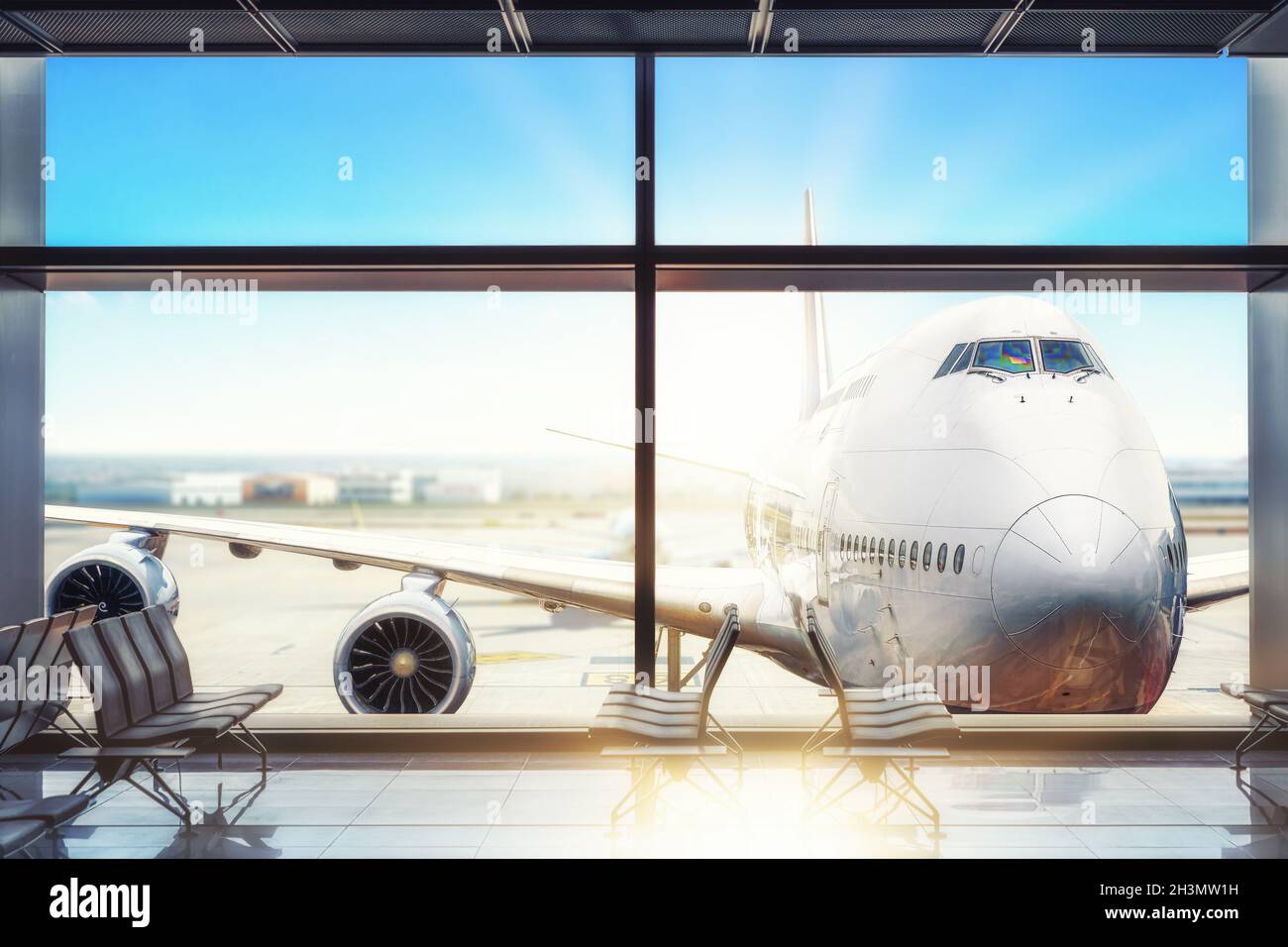 Passenger runway in waiting room hi-res stock photography and images ...