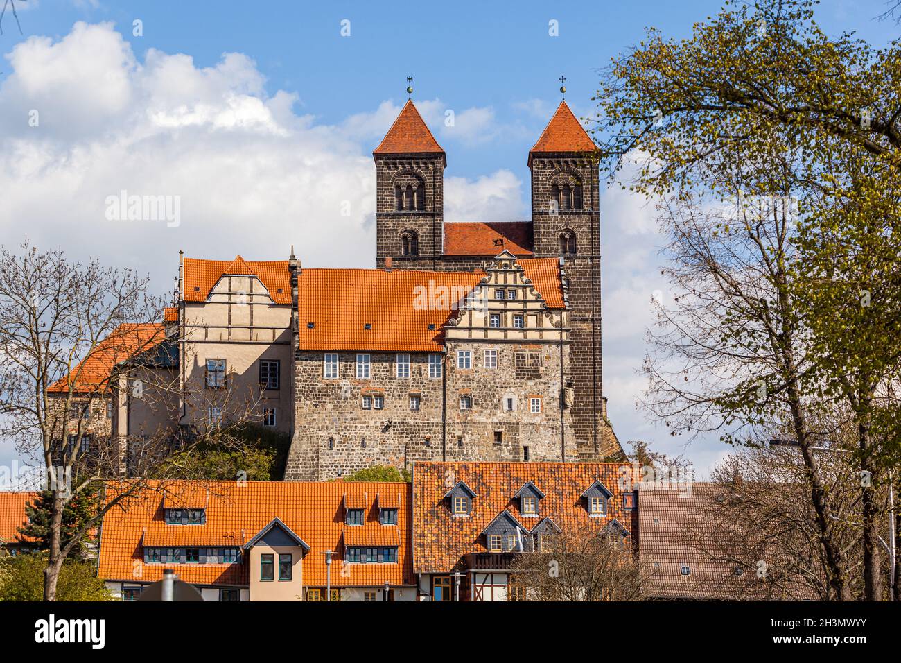 Pictures from Quedlinburg in the Harz Mountains World Heritage City Stock Photo