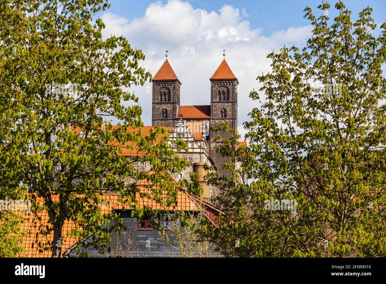 Pictures from Quedlinburg in the Harz Mountains World Heritage City Stock Photo