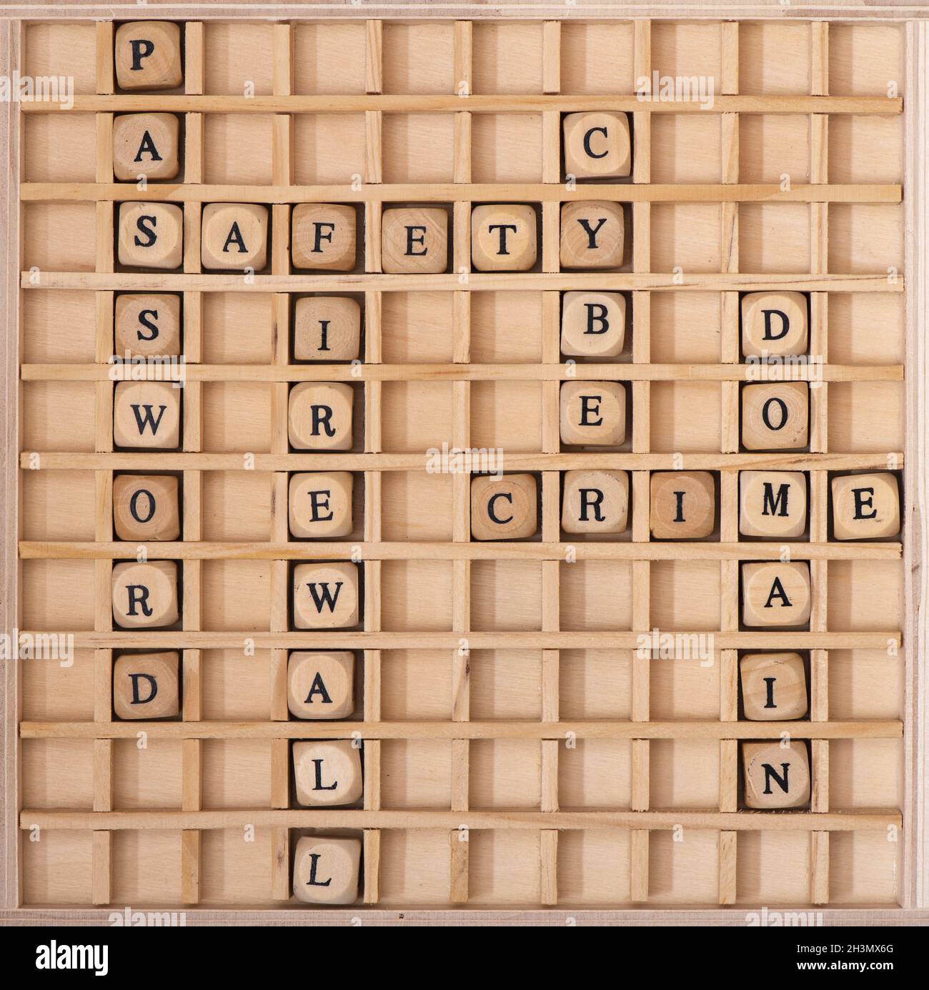 Word cloud for security at internet Stock Photo
