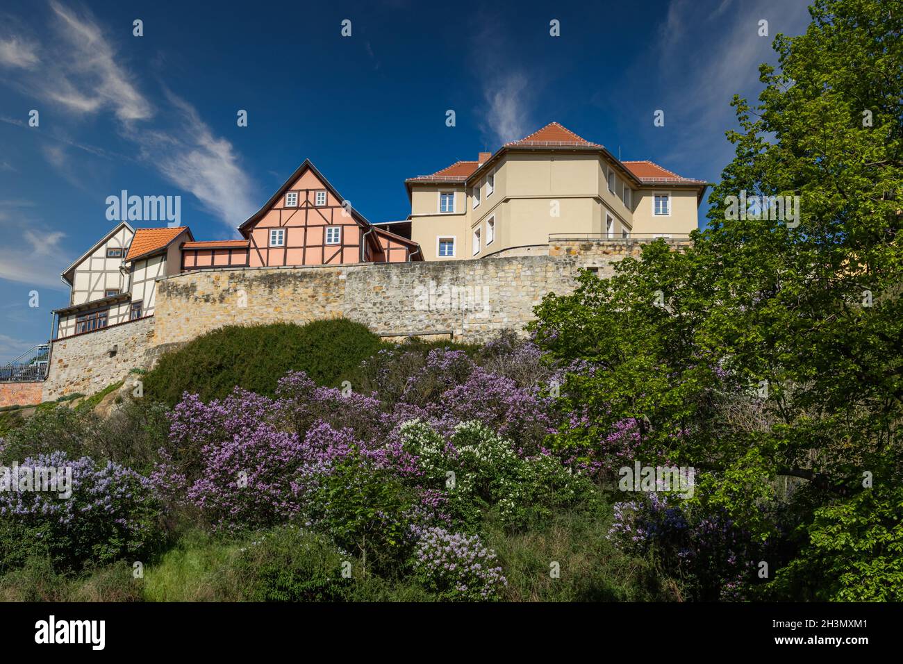 Pictures from the historical Quedlinburg MÃ¼nzenberg Stock Photo