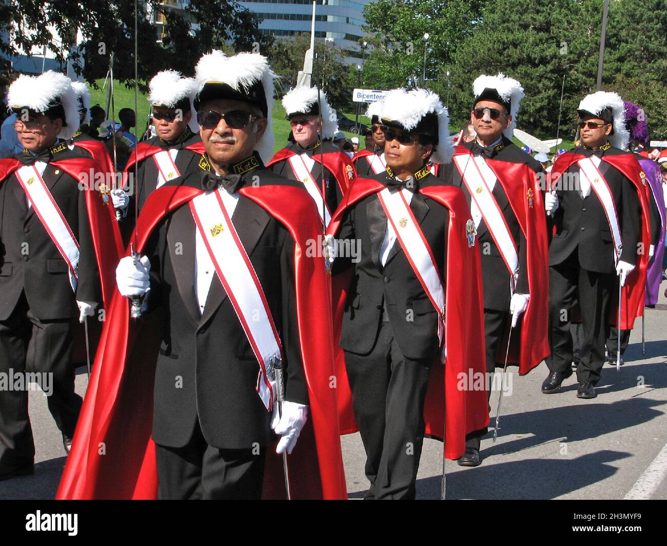 Toronto, Ontario / Canada - July 01, 2008: Knights of Columbus marching in the Canada Day parade Stock Photo