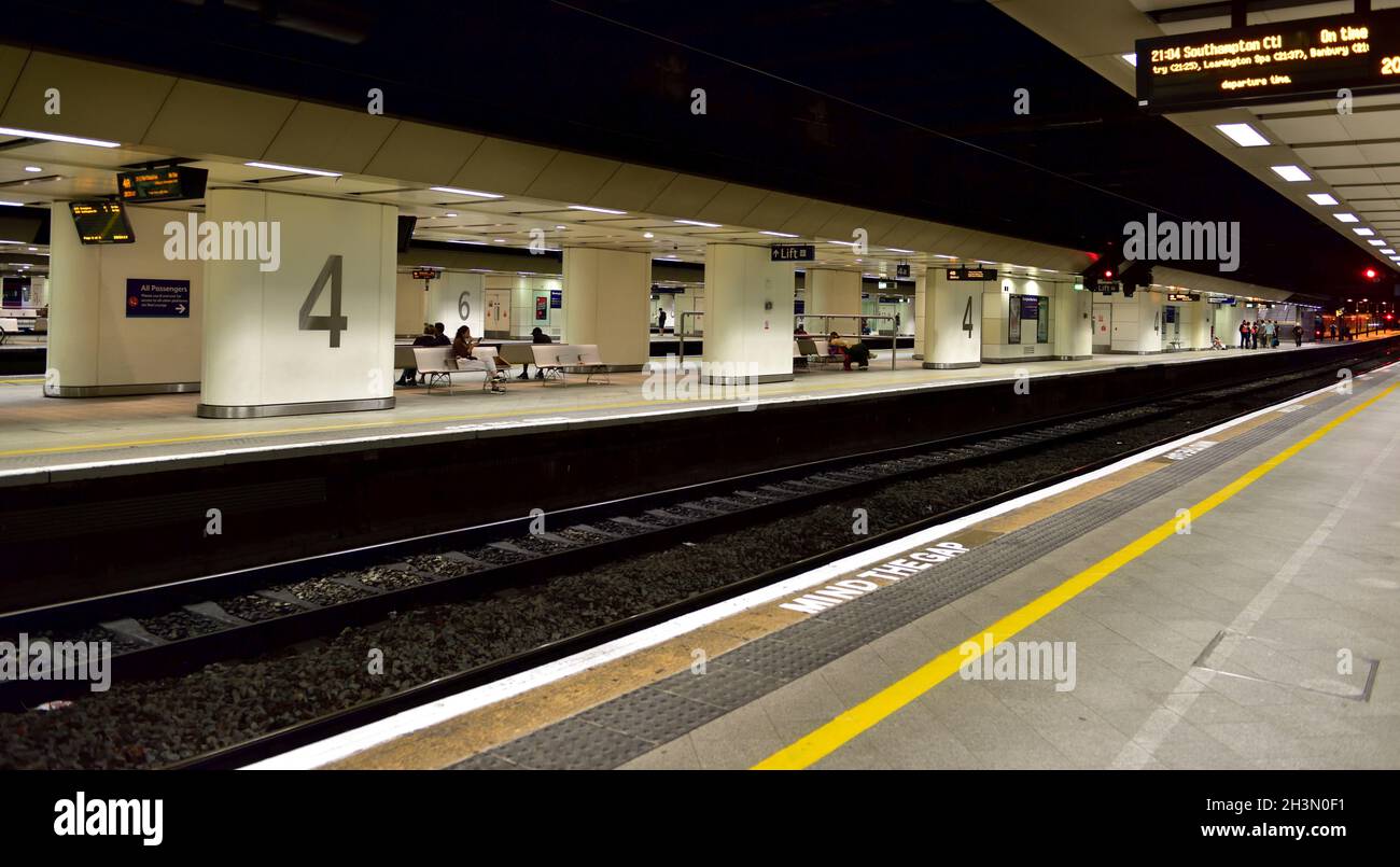 Birmingham New Street train station platforms, UK Stock Photo