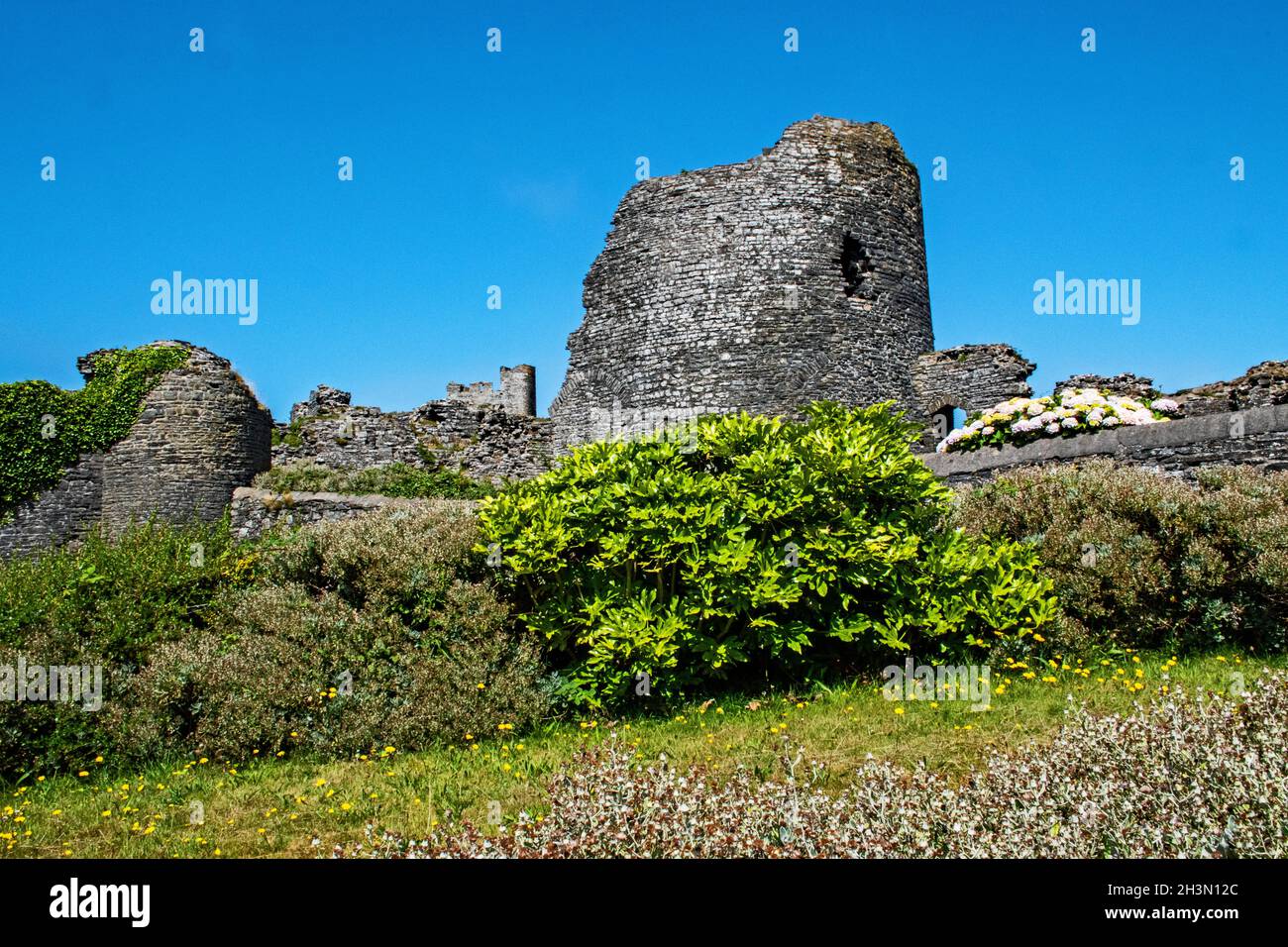Aberystwyth castle, Mid Wales. UK Stock Photo