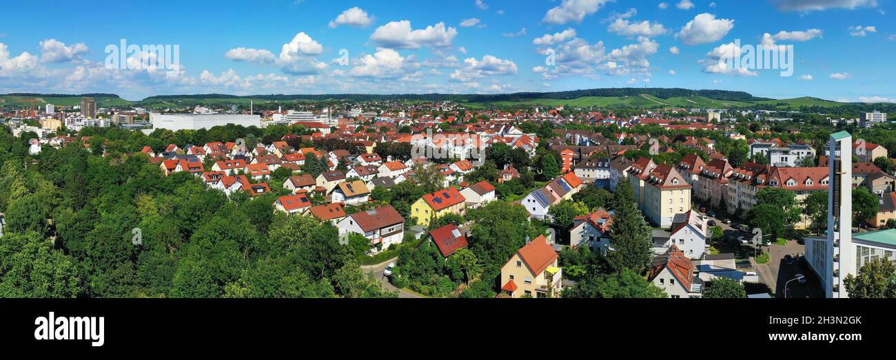 Aerial view of Heilbronn Stock Photo