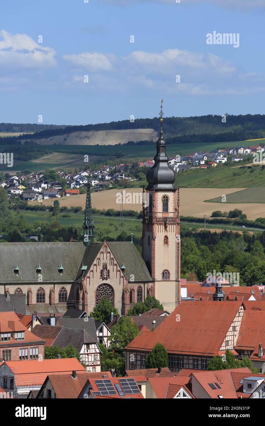 Tauberbischofsheim is a city with many sights Stock Photo