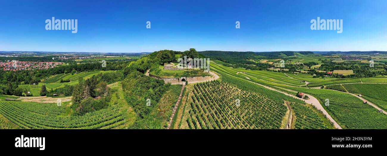 Vineyard from above Stock Photo