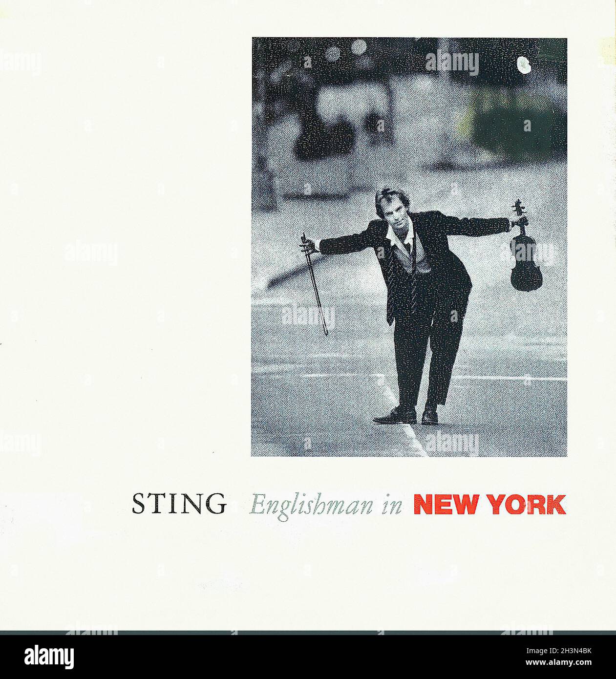 Vintage Vinyl Recording - Sting - Englishman in New York - D - 1988 02 Stock Photo