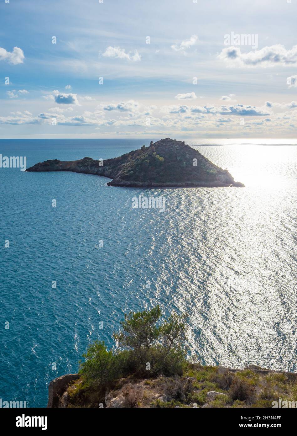 Monte Argentario (Italy) - A view of Argentario mount on Tirreno sea, with little towns; Grosseto province, Tuscany region. Here Porto Santo Stefano. Stock Photo