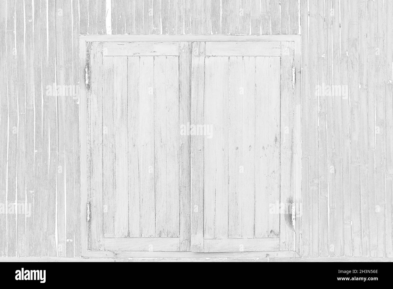 White texture of window and bamboo canes. Original background concept Stock Photo