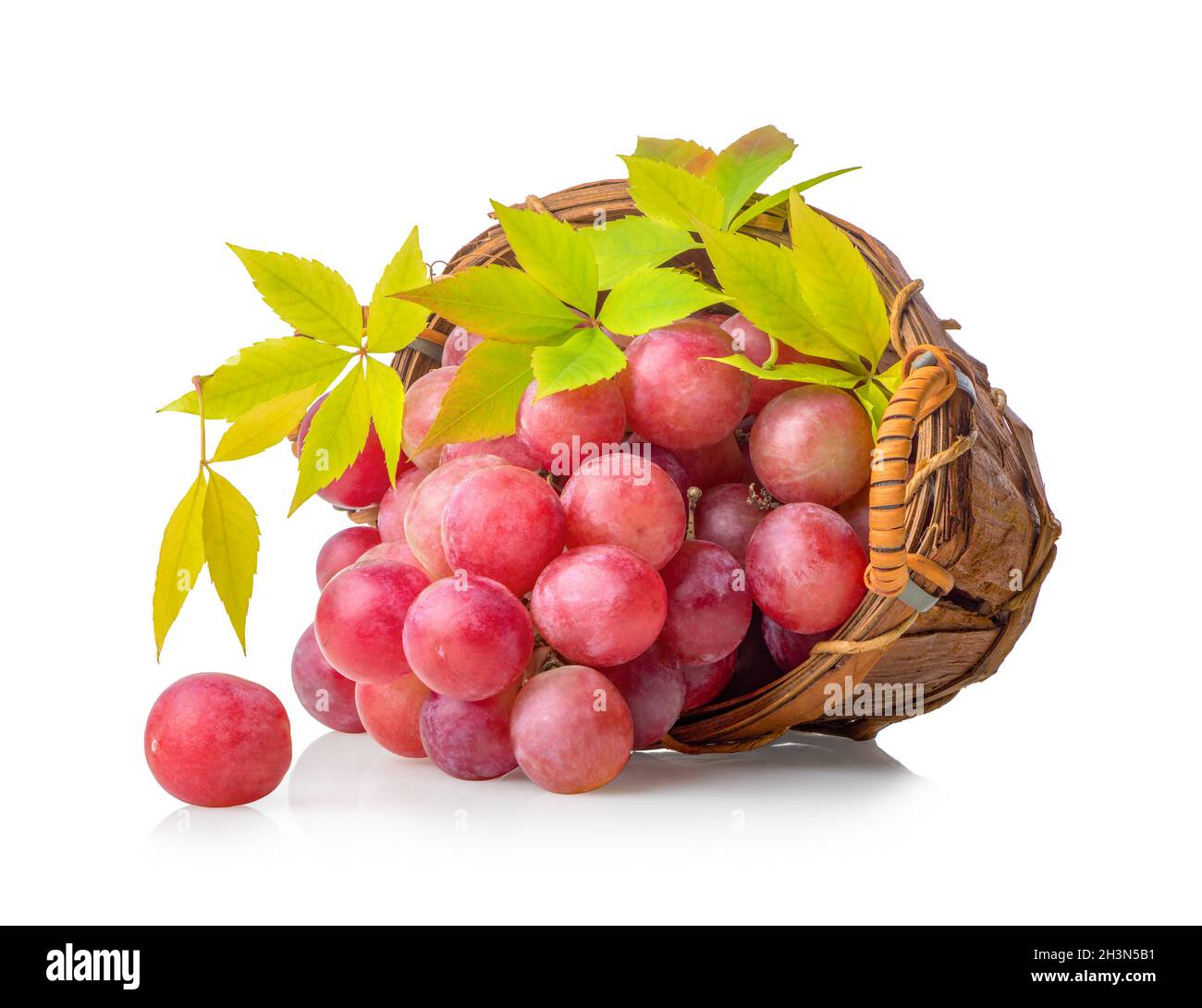 Pink grape basket Stock Photo - Alamy