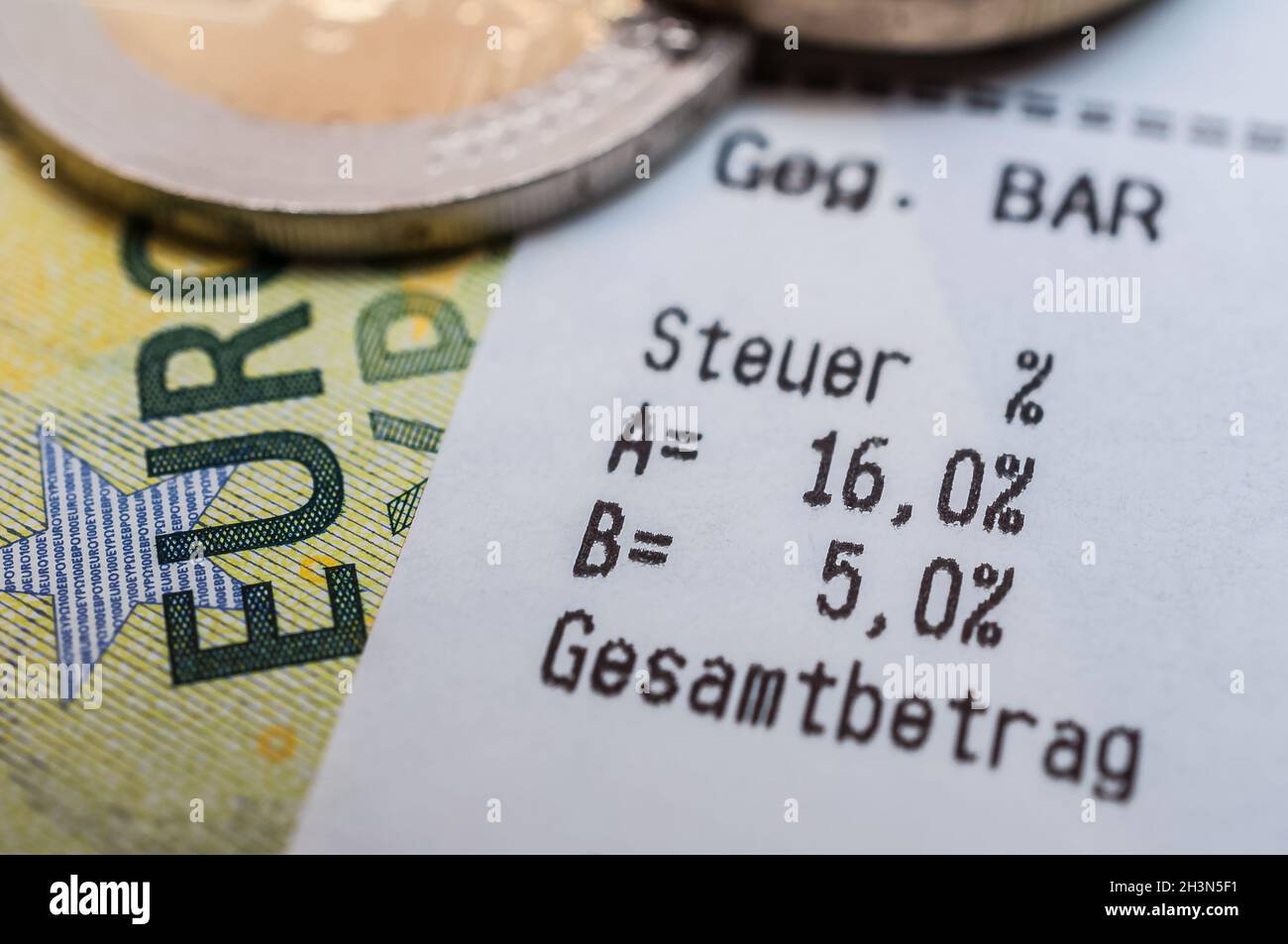 Sales tax 16% in Germany Stock Photo