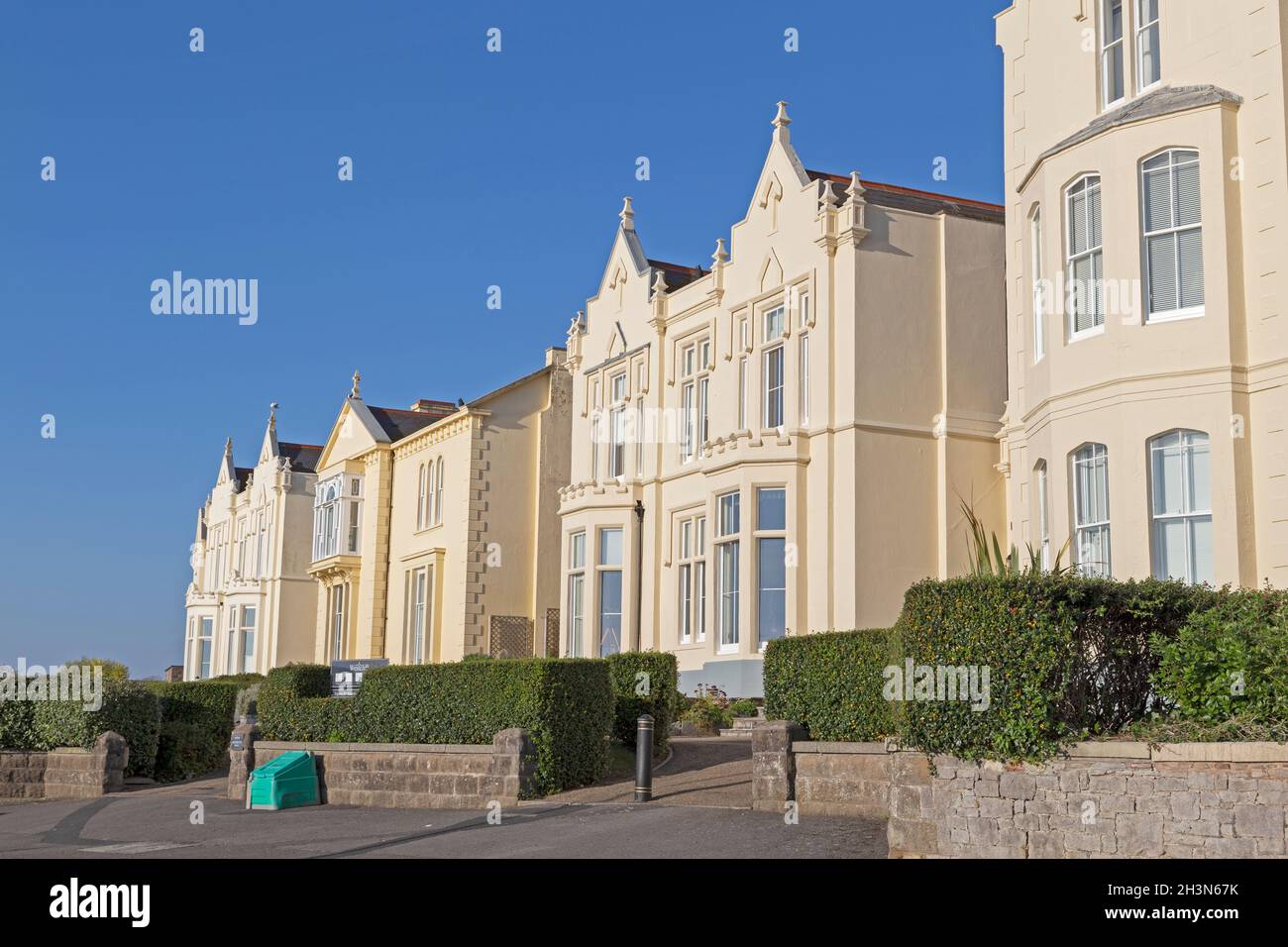 A row of Victorian houses in WestonsuperMare, UK which were once part