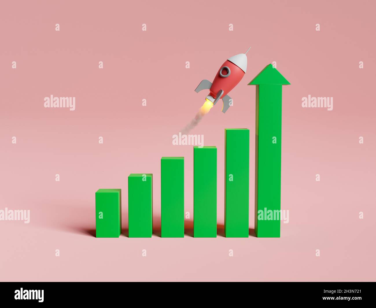 3d rising arrow over hi-res stock photography and images - Alamy