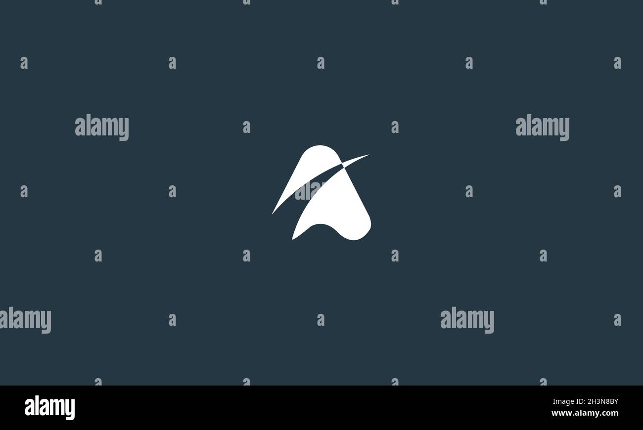 LETTER A LOGO DESIGN WITH NEGATIVE SPACE EFFECT FOR ILLUSTRATION USE Stock Vector