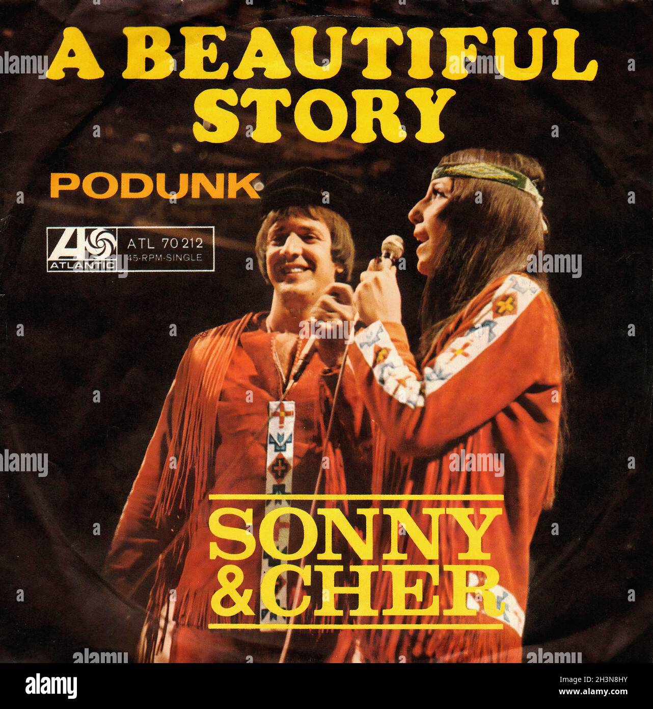 Vintage Vinyl Recording - Sonny & Cher - A Beautiful Story - D - 1967 Stock Photo