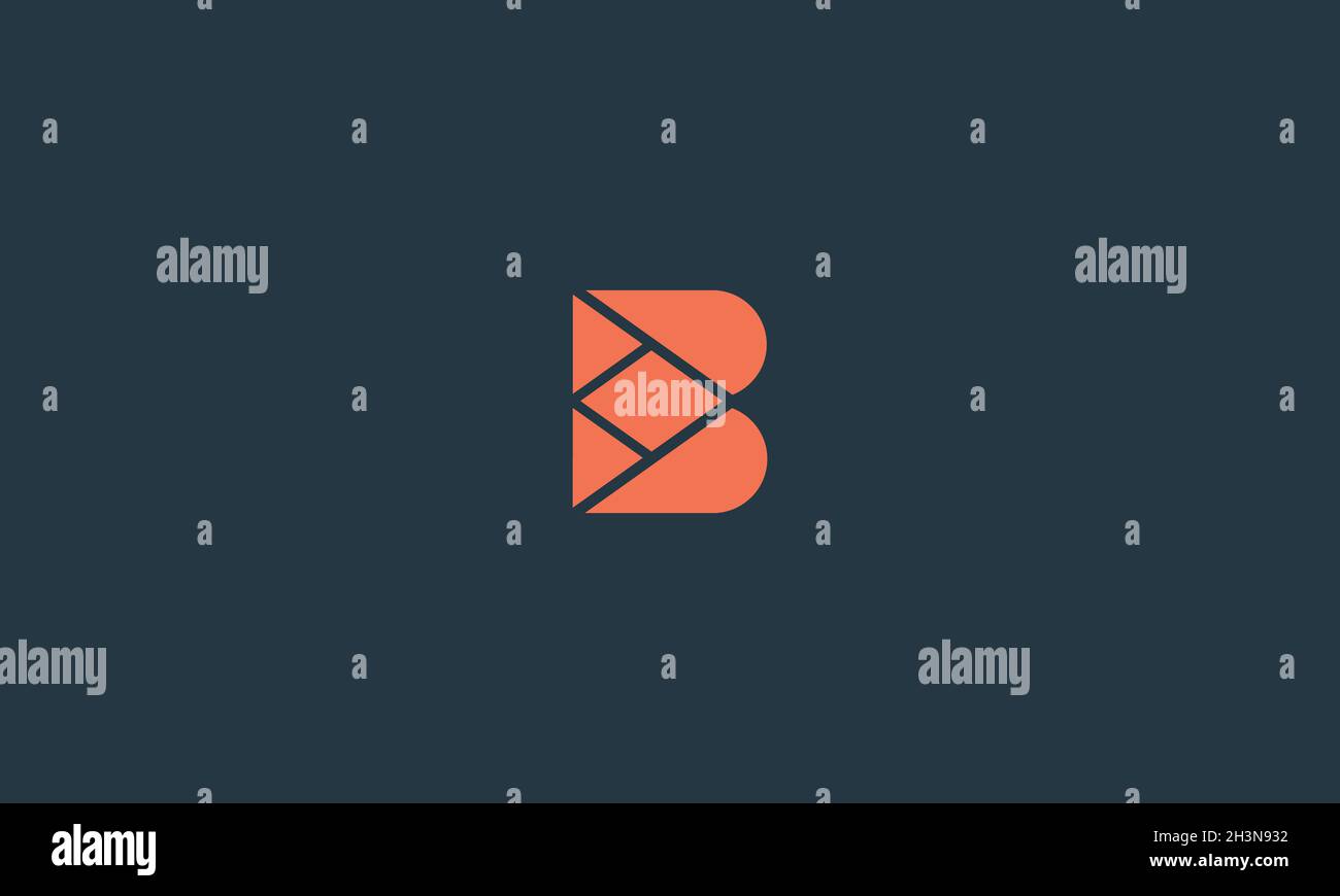 LETTER B LOGO DESIGN WITH NEGATIVE SPACE EFFECT FOR ILLUSTRATION USE ...