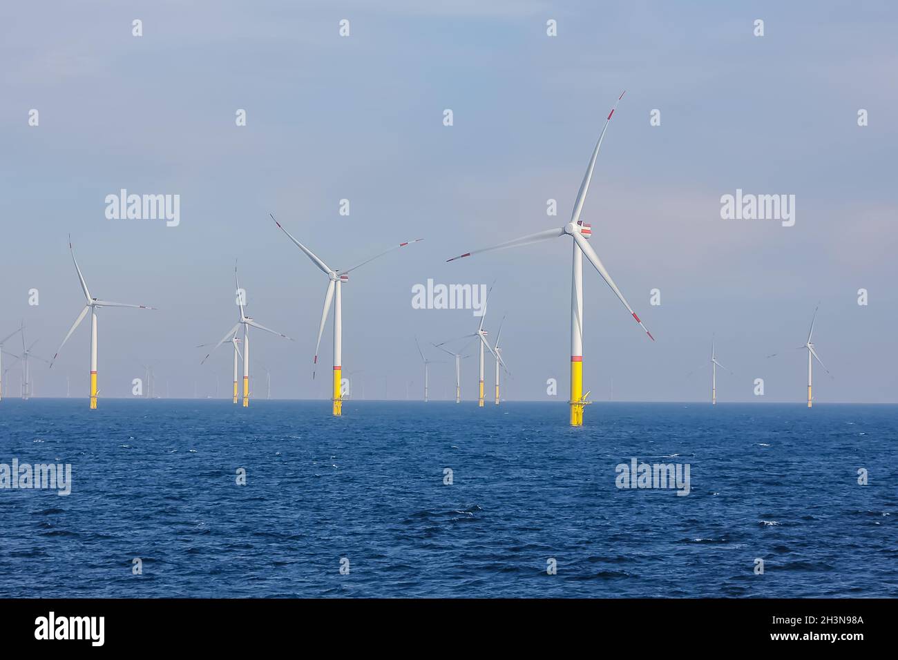 Wind park baltic near Bornholm Stock Photo