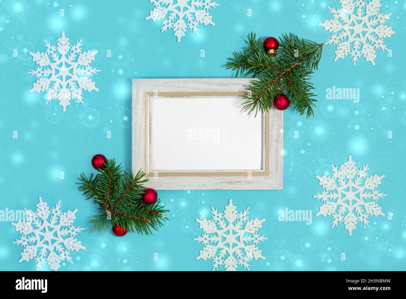 Christmas and New Year composition. Stock Photo