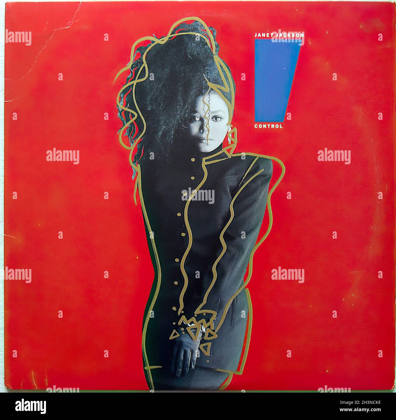 Janet Jackson - Control - Vintage vinyl album cover Stock