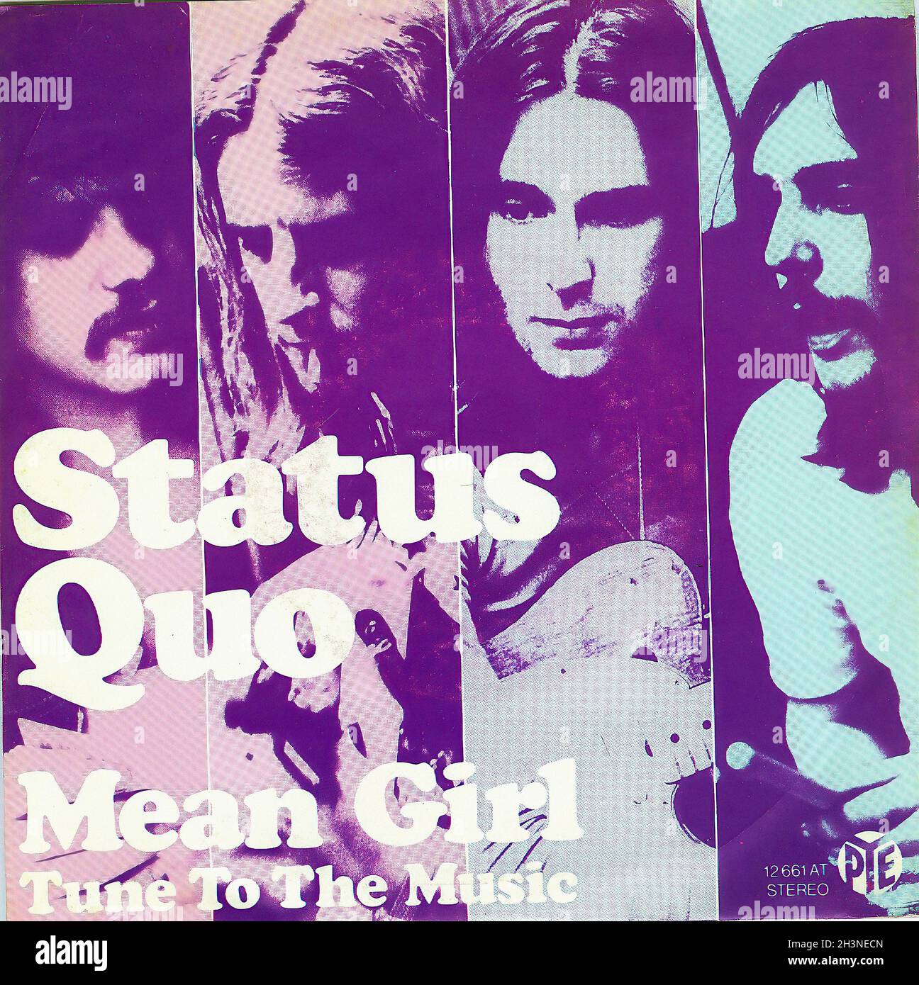 Vintage Vinyl Recording Status Quo Mean Girl D 1973 Stock Photo