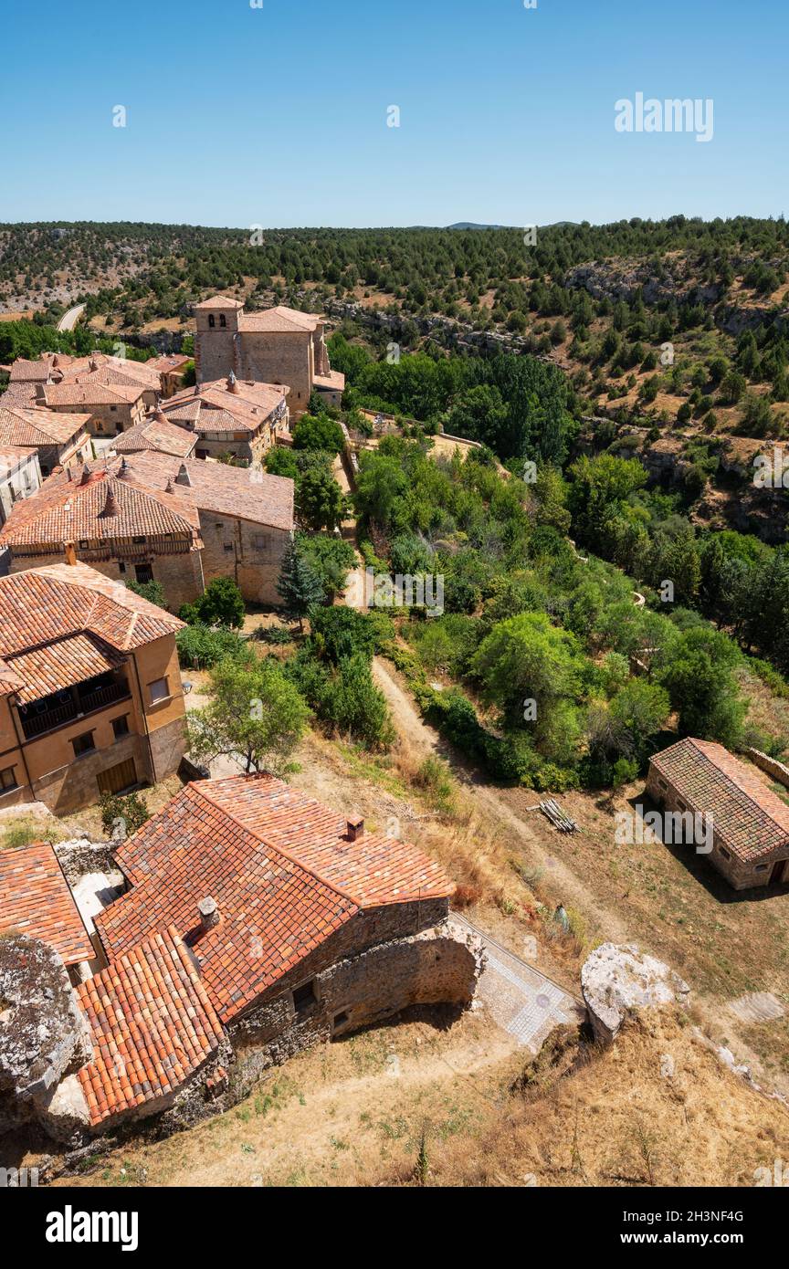 Medieval village of Calatanazor in Soria, Castilla y Leon, Spain. Stock Photo