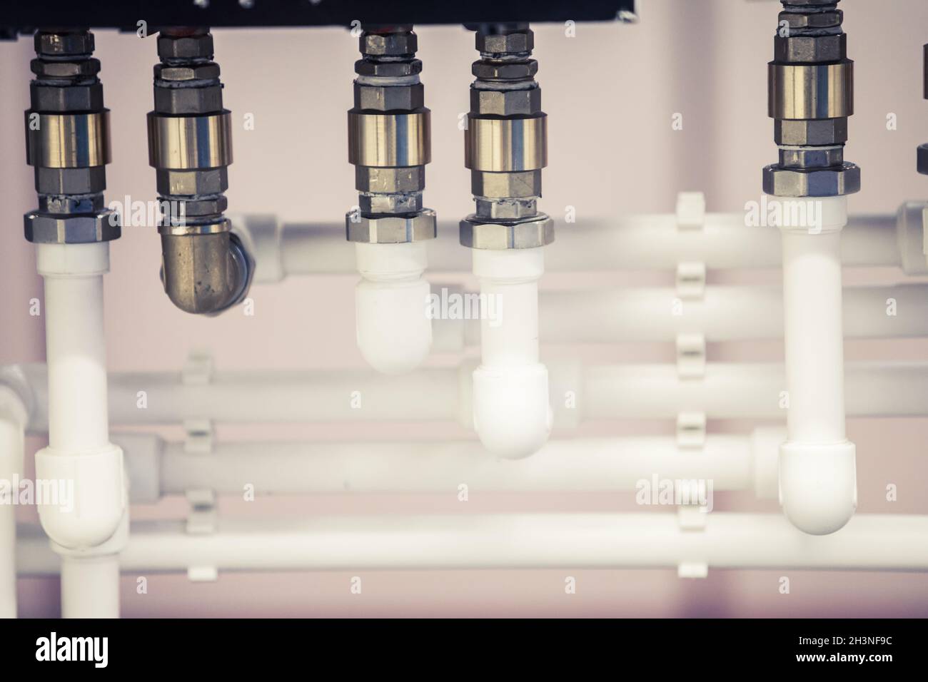 Image of various PVC pipes and fittings Stock Photo Alamy