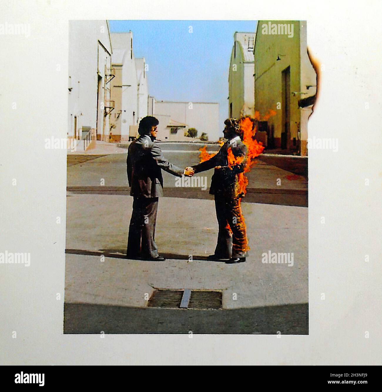 1975 Pink Floyd Wish You Were Here Lp Vinyl Record Album Cover Graphics 1970s Stock Photo