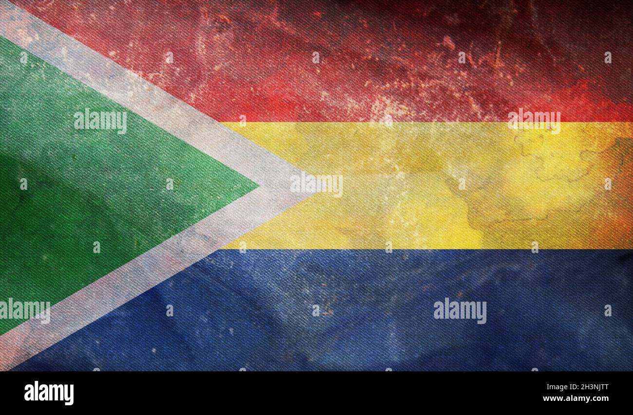 Top view of retro county of Plaquemines Parish flag with grunge texture, USA, no flagpole. Plane