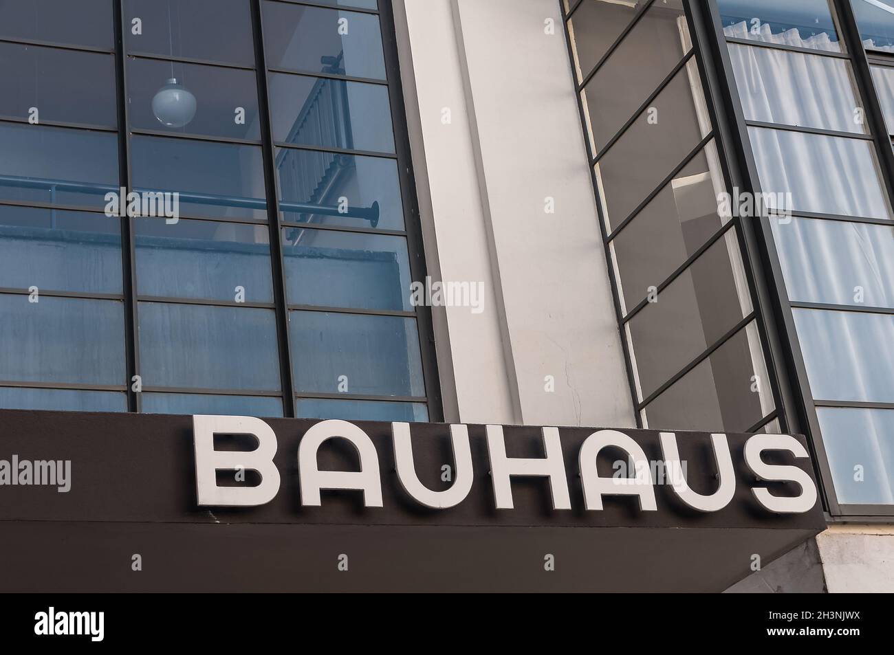 Bauhaus Dessau Schriftzug Stock Photo