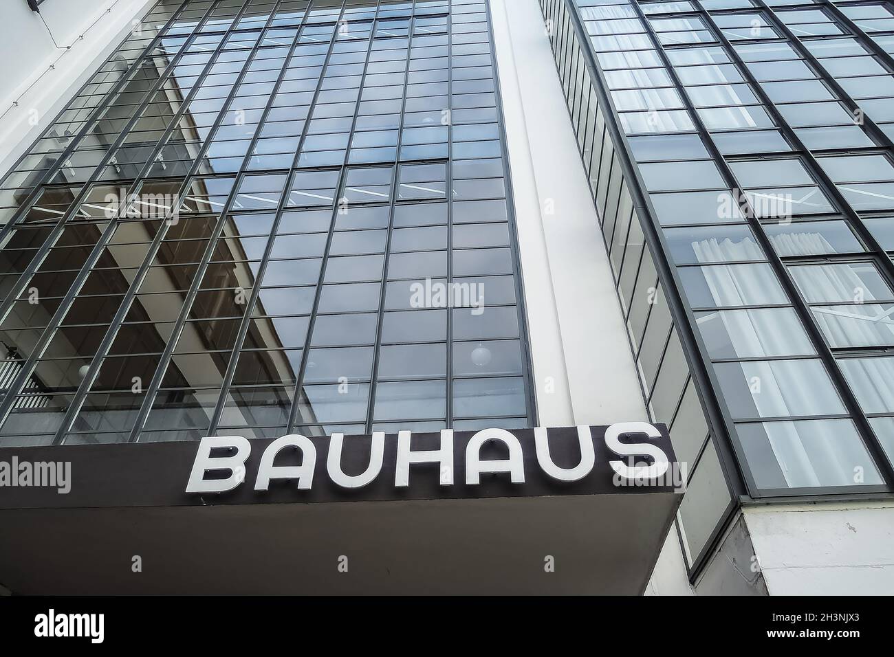 Bauhaus Dessau Schriftzug Bauhaus Stock Photo